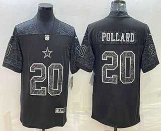 Men's Dallas Cowboys #20 Tony Pollard Black Reflective Limited Stitched Football Jersey,We sell and wholesale Men's Dallas Cowboys #20 Tony Pollard Black Reflective Limited Stitched Football Jersey on line form chian!